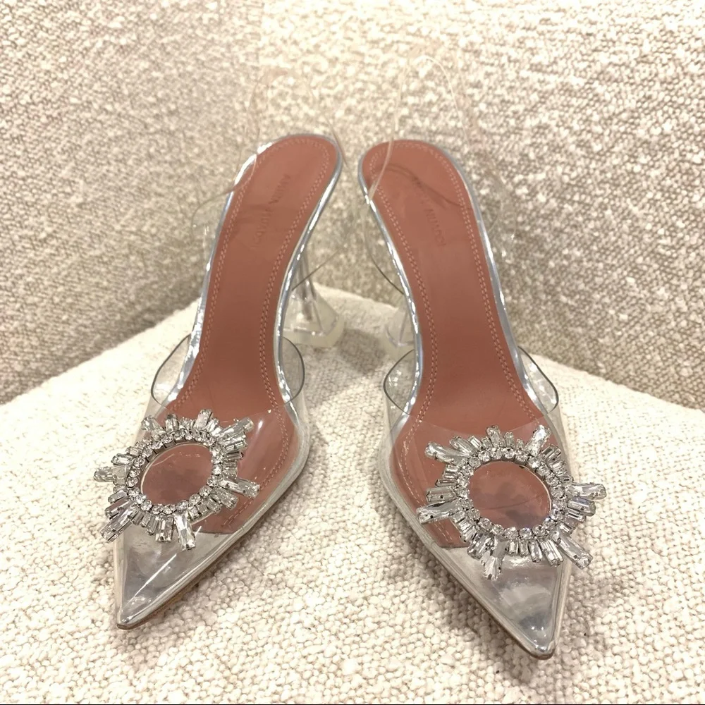 AMINA MUADDI Authentic Begum PVC Slingback Pumps in Transparent - Picture 8 of 16